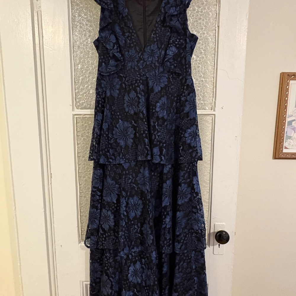 Blue Floral Women's Dress